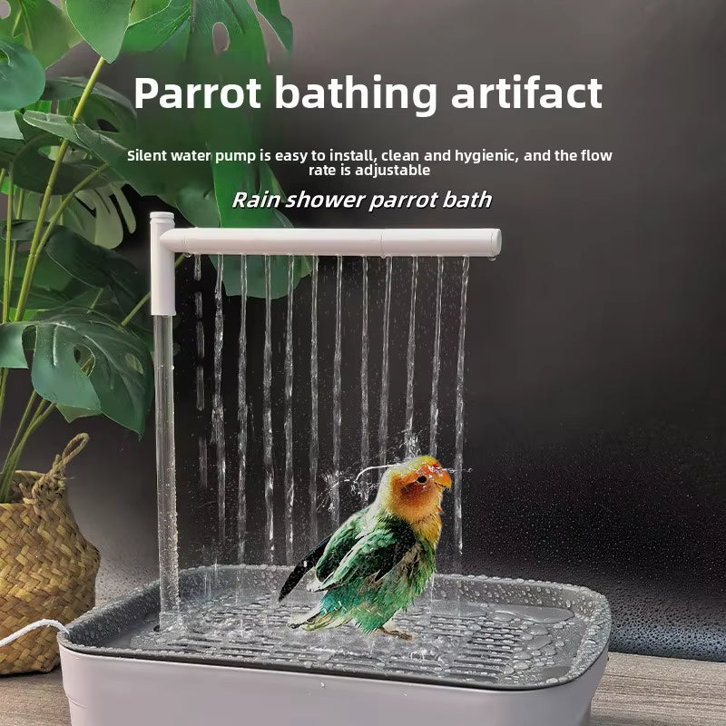 Bird Daily Use Bathtub for Health Bird Shower Basin for Tabletop Parrots Bathing Parrot Bath Automatically Circulates Bird Bath
