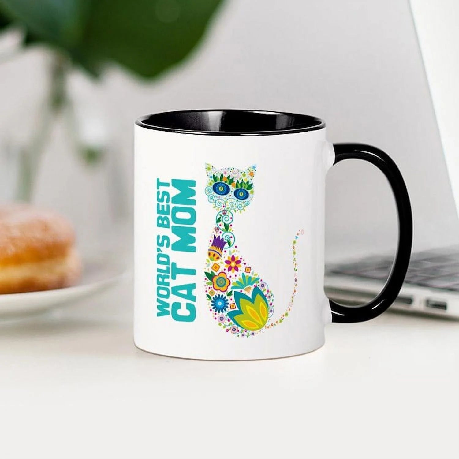 - Cat Mom Mug - 11 Oz Ceramic Mug - Novelty Coffee Tea Cup